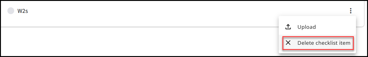 Delete checklist item